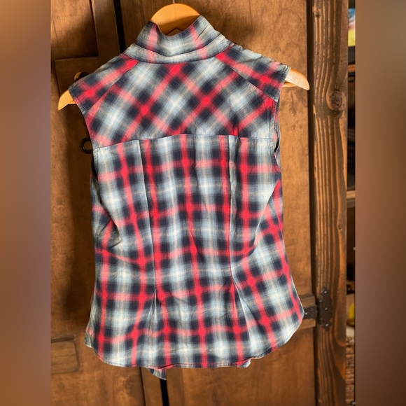 authentic alexander mcqueen plaid shirt with shoulder ties - Picture 3 of 3